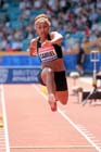 Laura Samuel in the triple jump at the Sainsbury's British Championships, Birmingham.